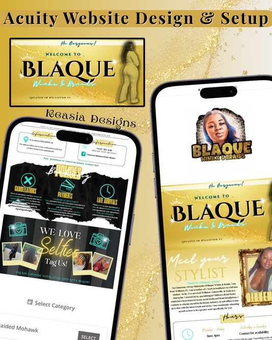 Acuity Site Design & Booking Setup